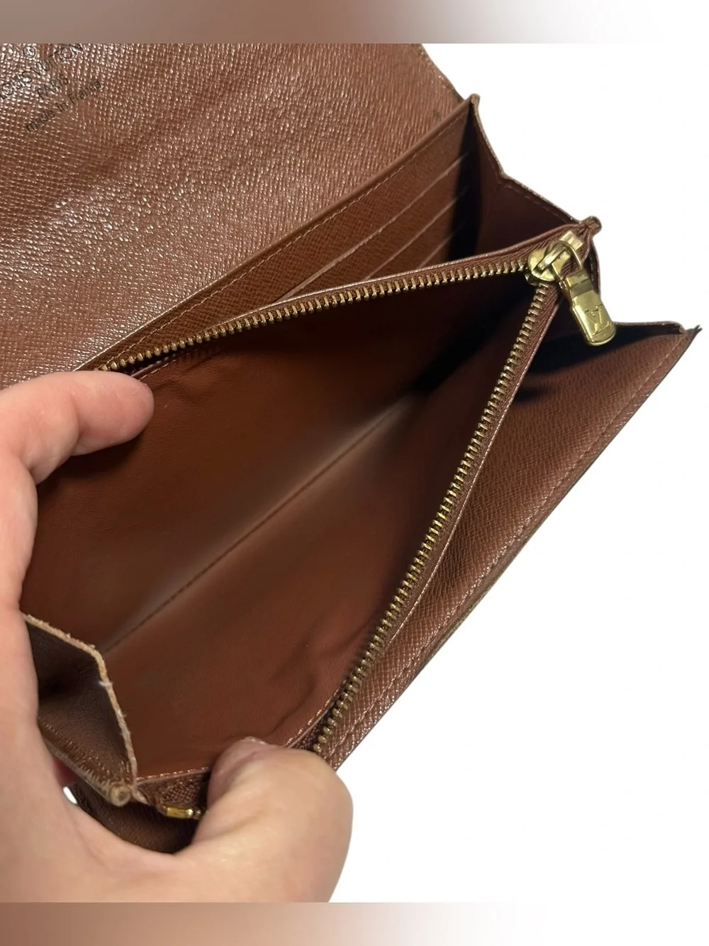 Louis Vuitton Sarah Monogram Leather Long Wallet on Chain